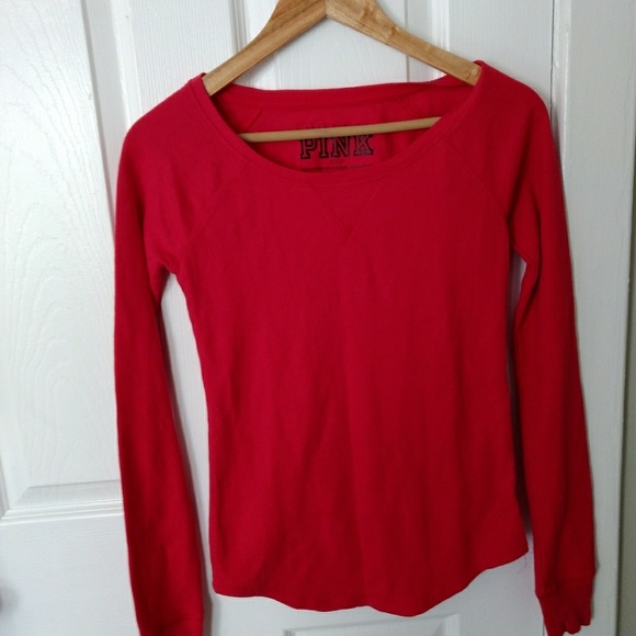Cherry Red PINK Thermal Tee - Picture 2 of 3